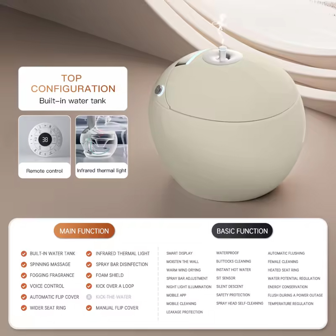 Apple Shape AI/Smart Toilet