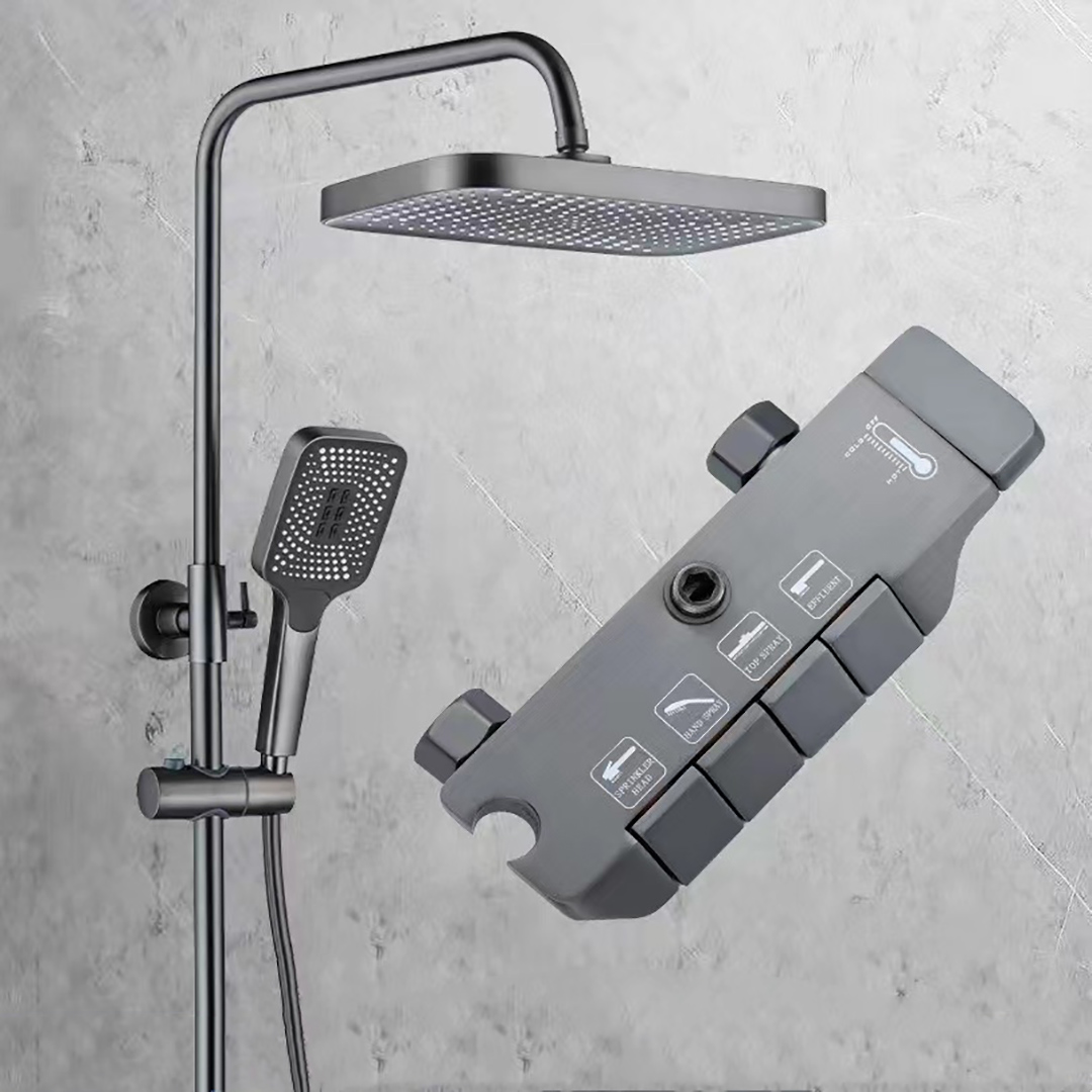Brass Shower Panel System - 4 Function Shower Set