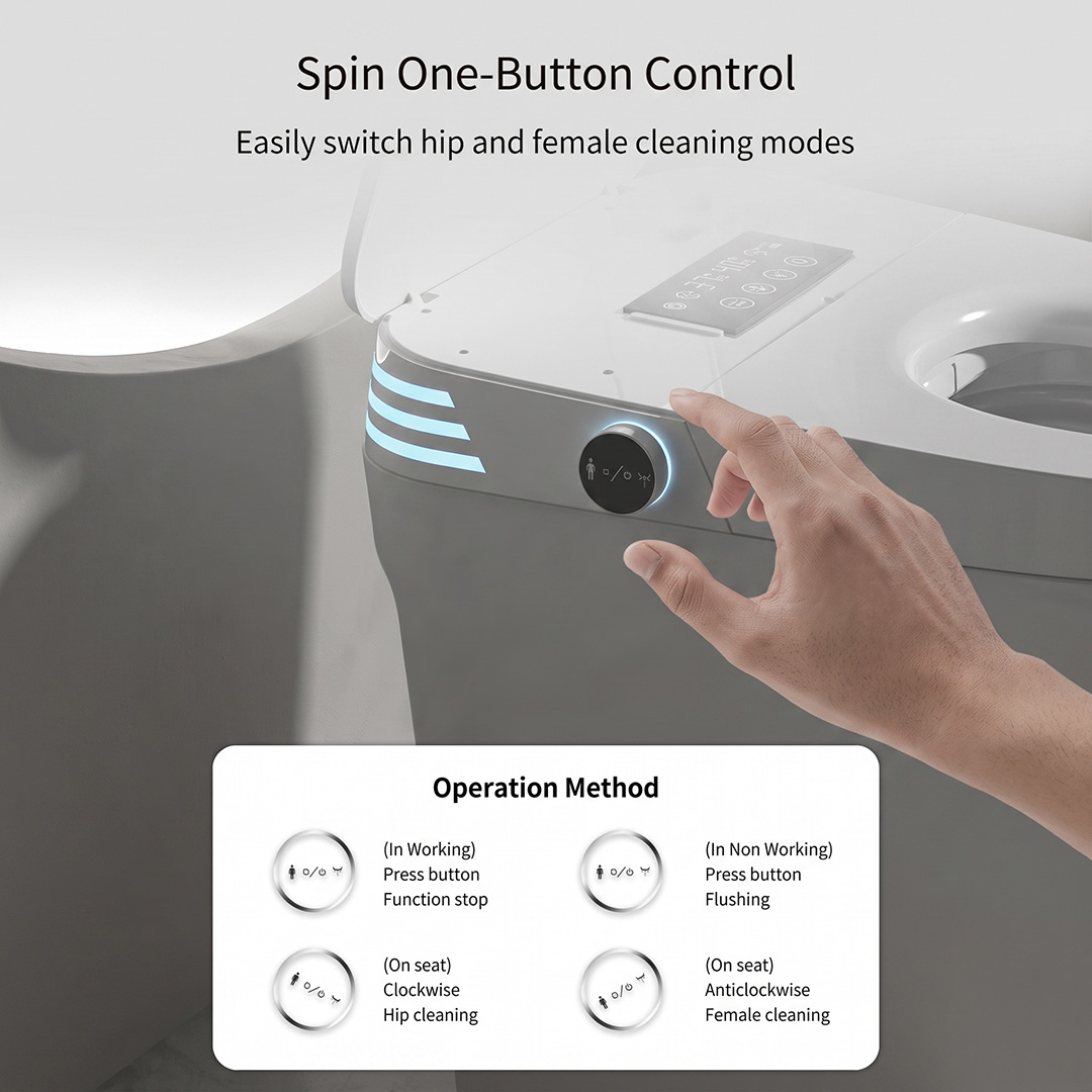 Floor Mounted Wc Intelligent Closestool Bathroom