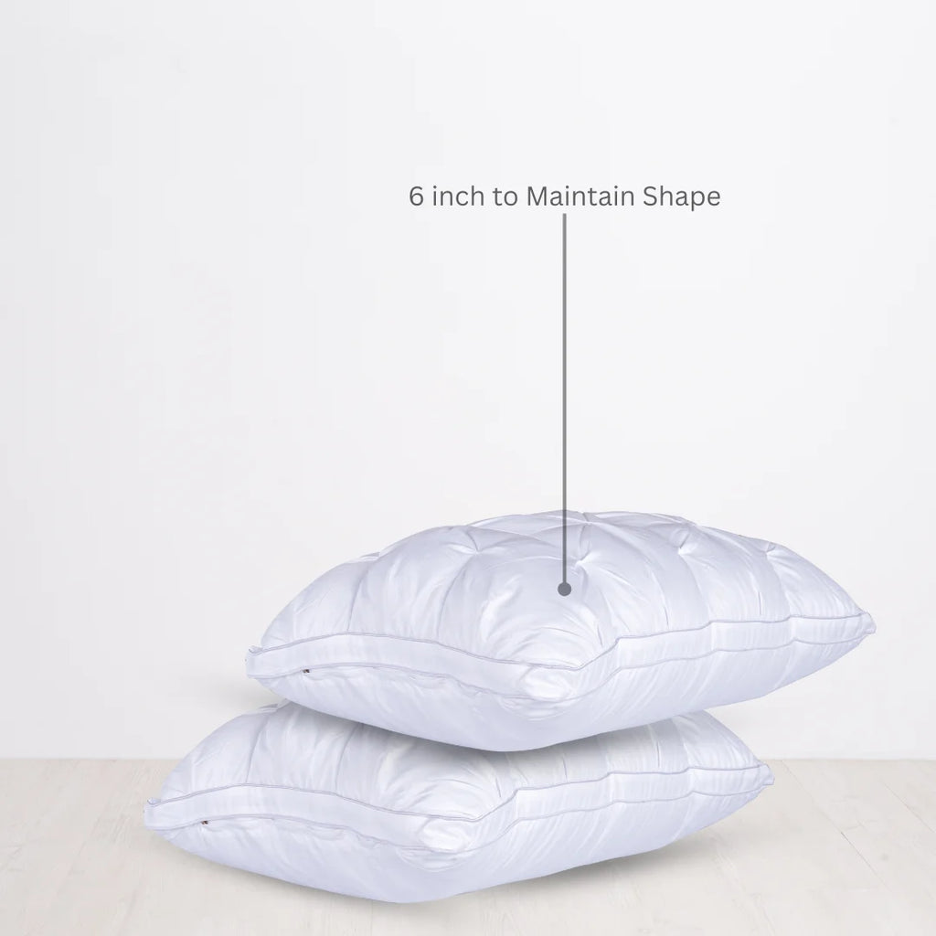 Better Homes Premium Microfiber Pillow – Big Size | Virgin Reliance Fiber Filled | Cross Stitch