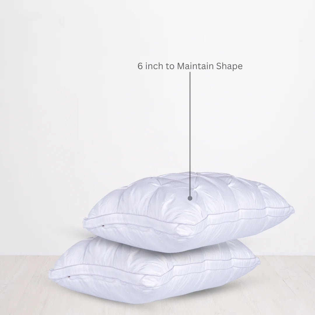 Better Homes Premium Microfiber Pillow – Big Size | Virgin Reliance Fiber Filled | Cross Stitch