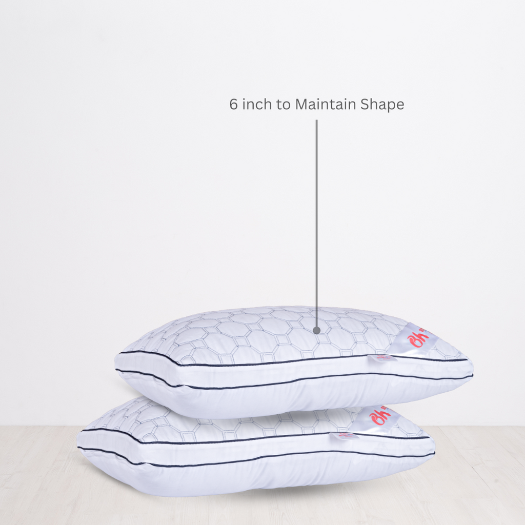 Better Homes Premium Microfiber Pillow – Medium Size | Virgin Reliance Fiber Filled | Circle Print