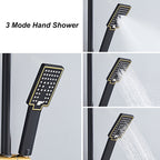 Better Homes Premium SS & Aluminum Shower Panel – 4-Function with 8″ Overhead Rain Shower & Zinc Alloy Spray Gun