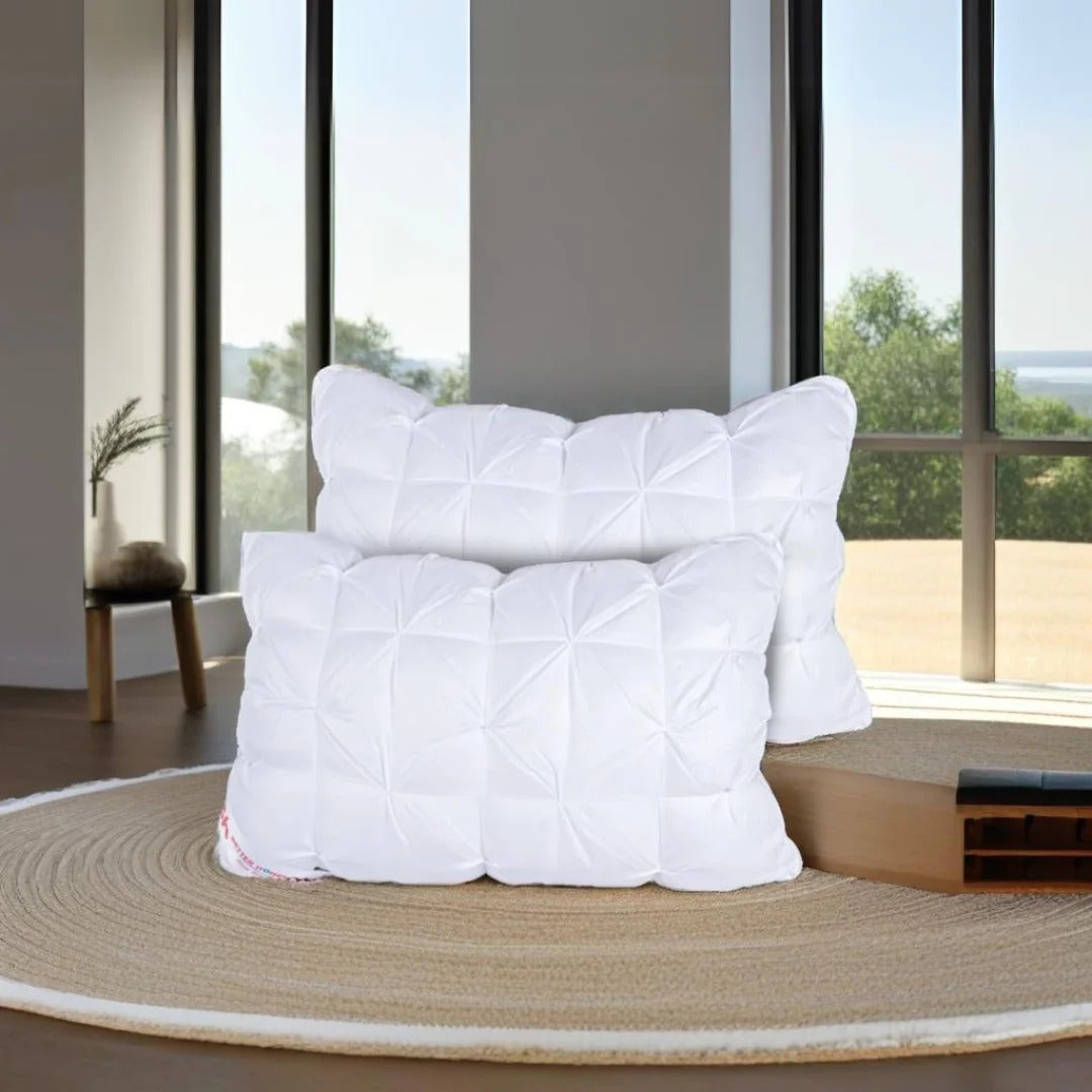 Better Homes Premium Microfiber Pillow – Big Size | Virgin Reliance Fiber Filled | Cross Stitch