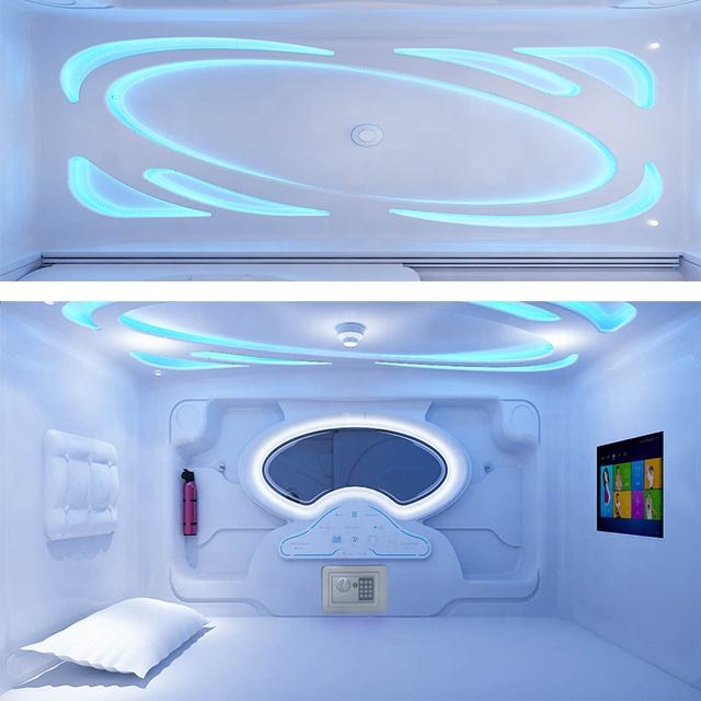 Better Homes Futuristic Space Capsule Bed Pod M-983-B – Smart Sleep Pod with Ventilation, LED Lighting & Control Panel - Single Bed