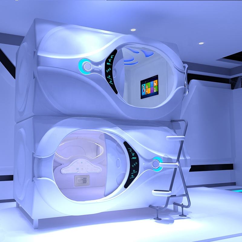 Better Homes Futuristic Space Capsule Bed Pod M-983-B – Smart Sleep Pod with Ventilation, LED Lighting & Control Panel - Single Bed