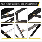 Better Homes Gas Hydraulic Bed Lift Mechanism – Heavy Duty Metal Frame for King & Queen Size Beds