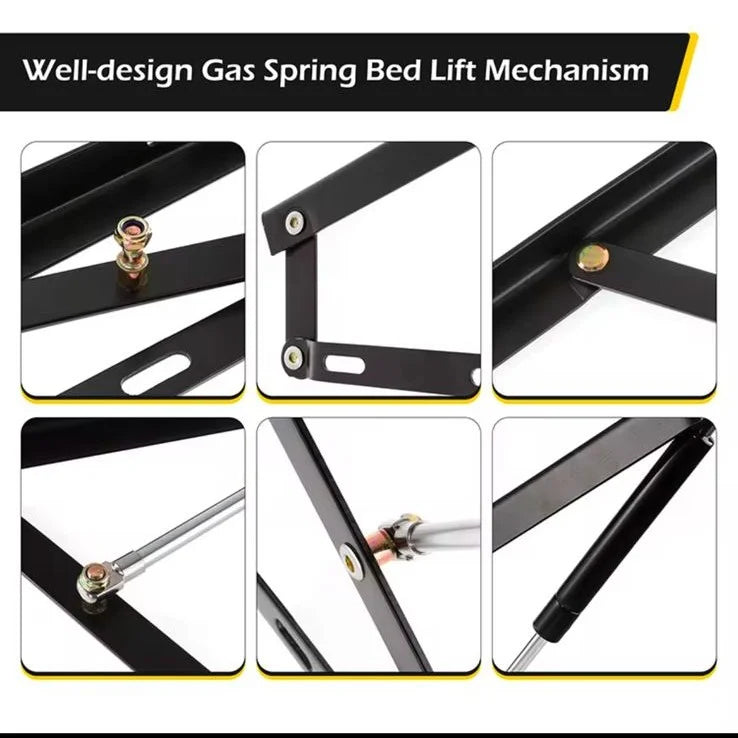 Better Homes Gas Hydraulic Bed Lift Mechanism – Heavy Duty Metal Frame for King & Queen Size Beds