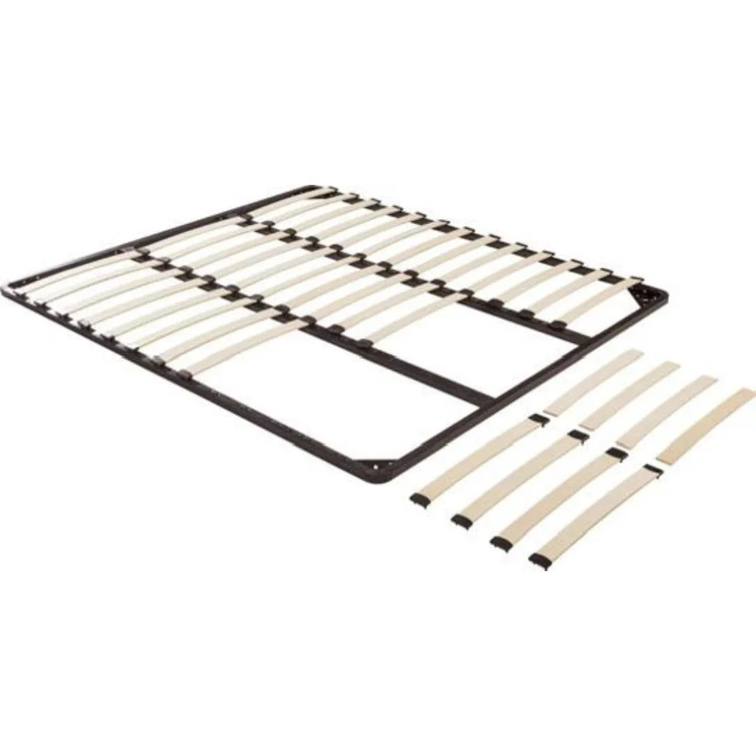 Premium Metal Bed Frame with Wooden Slats – King Size (180 x 200 cm)