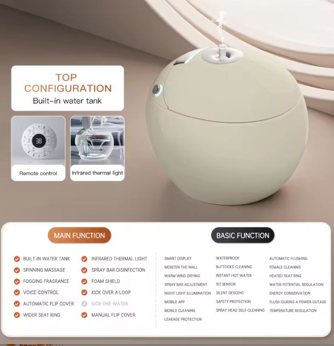Remote operated Electric AI Toilet