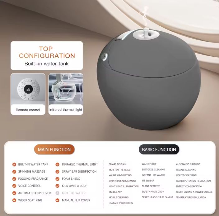 Remote operated Electric AI Toilet