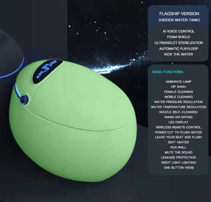 Remote operated Electric AI Toilet Egg Shape