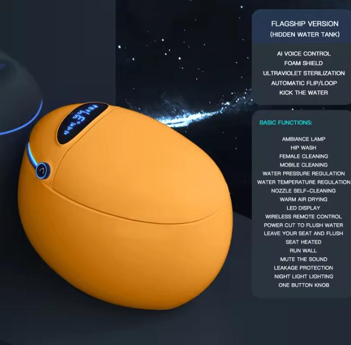 Remote operated Electric AI Toilet Egg Shape