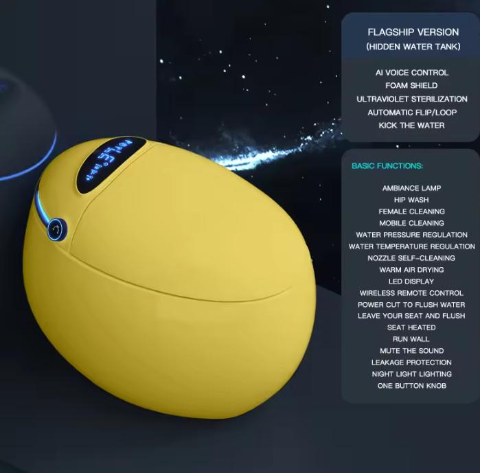 Remote operated Electric AI Toilet Egg Shape