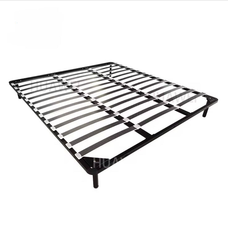 Premium Metal Bed Frame with Wooden Slats – King Size (180 x 200 cm)