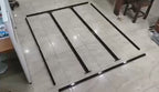 Premium Metal Bed Frame with Wooden Slats – Queen Size (150 x 200 cm)